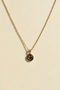Gold Heart Coin Pendant Necklace
