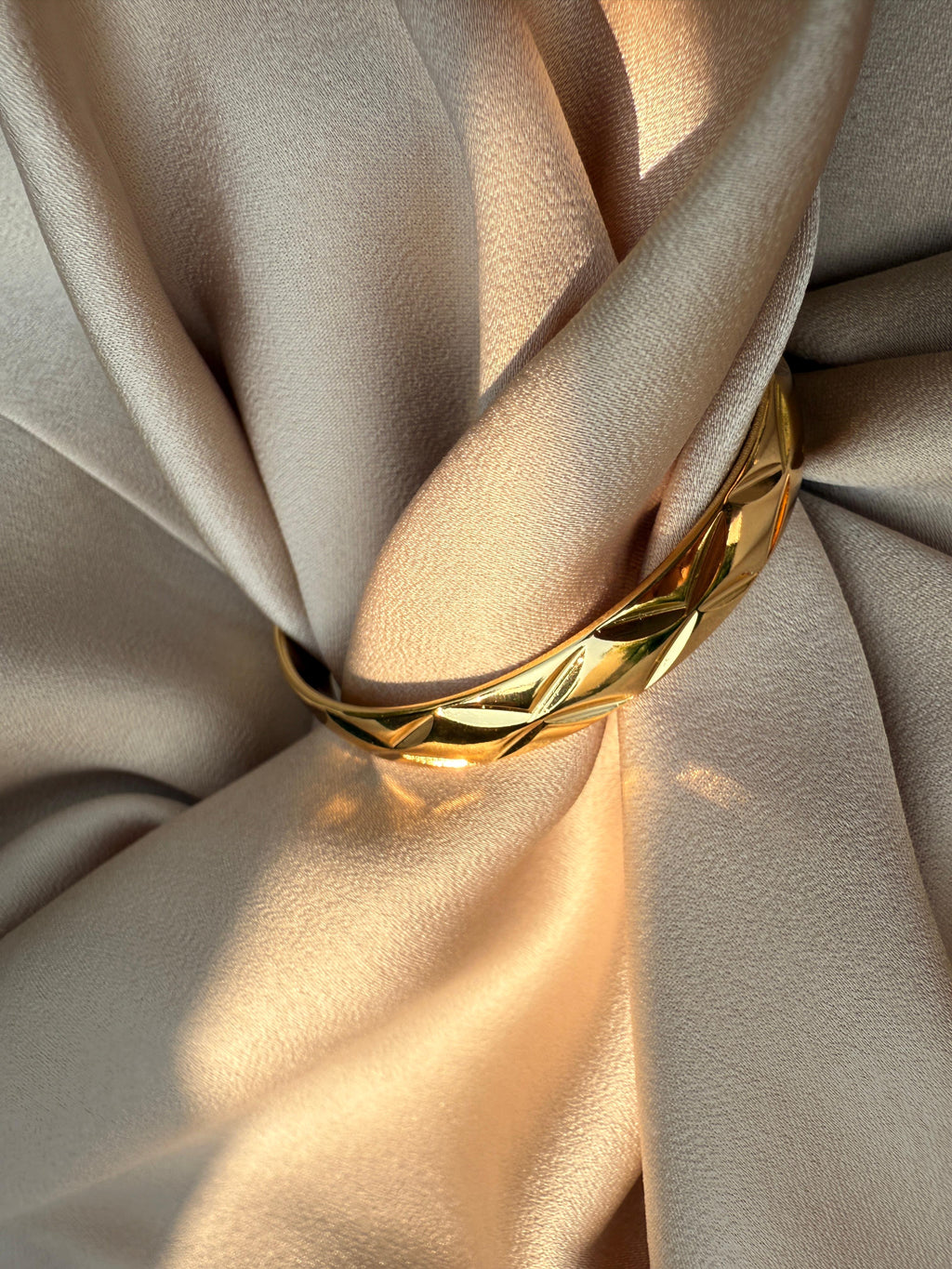 Gold Quilted Bangle Bracelet for Kids